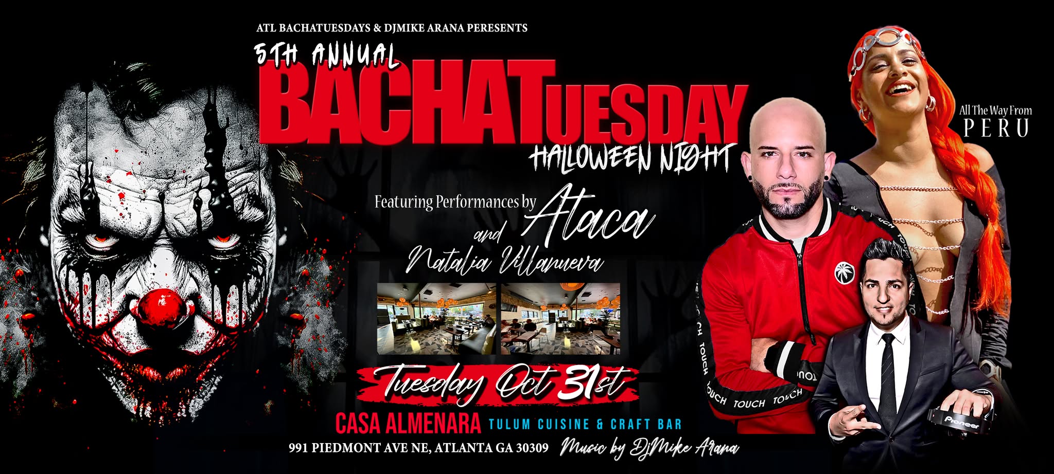 5th Annual Bachatuesday Halloween Night Ft. ATACA & All The Way From Peru π΅πͺ NATALIA VILLANUEVA