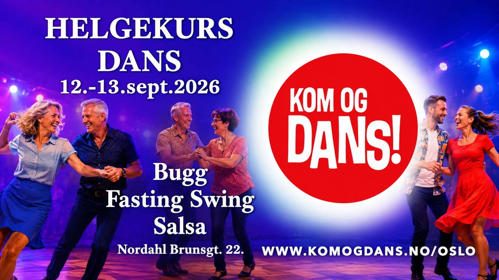 Helgekurs Bugg - Swing - Salsa - begynnere