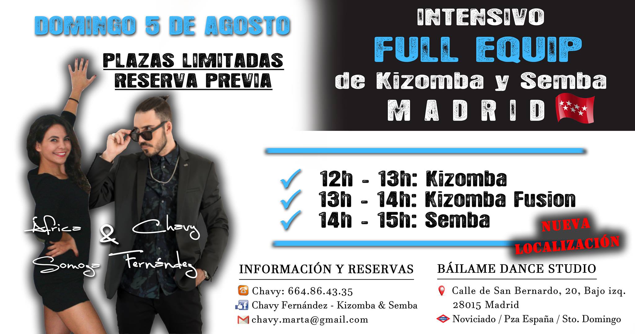 Intensivo FULL EQUIP de Kizomba Semba con Chavy & África