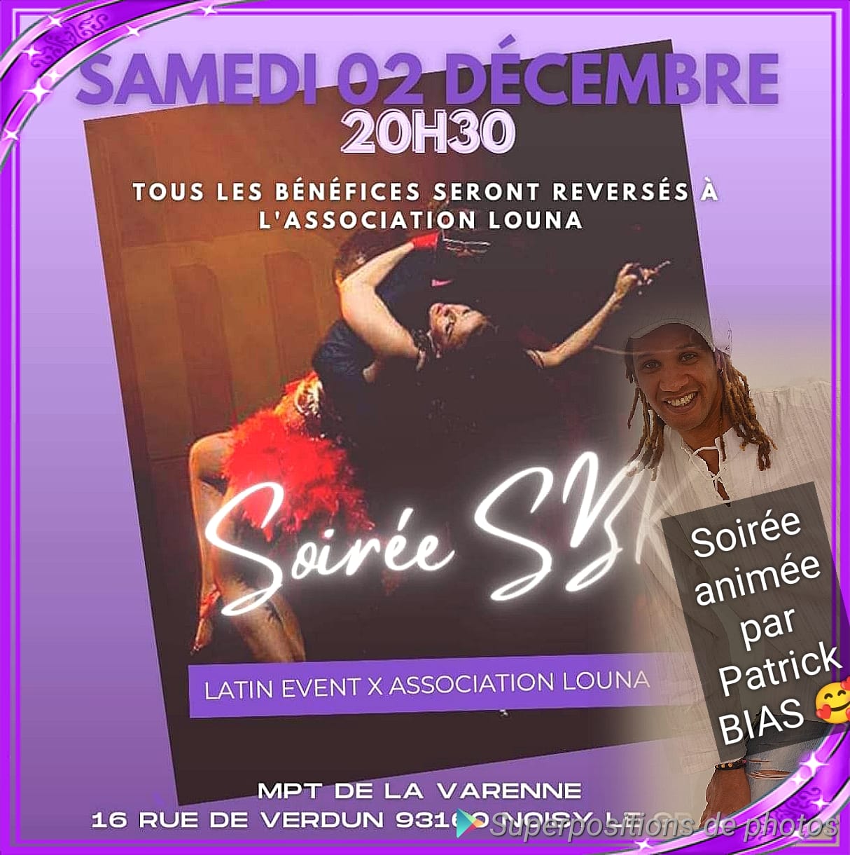 Samedi 2 Dec - Soirée SBK - MPT de la Varenne (Noisy Le Grand)