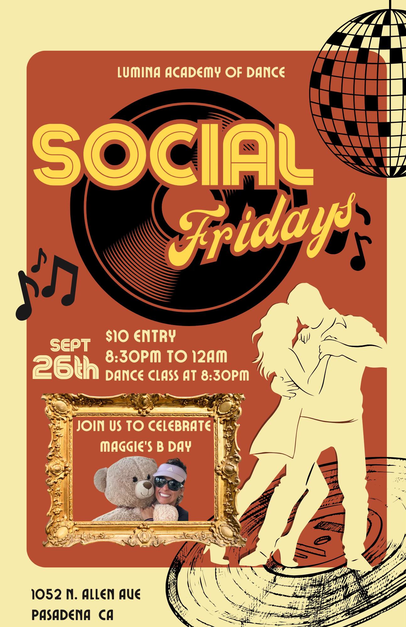 Tonight Social Fridays at LUMINA 9 26 25