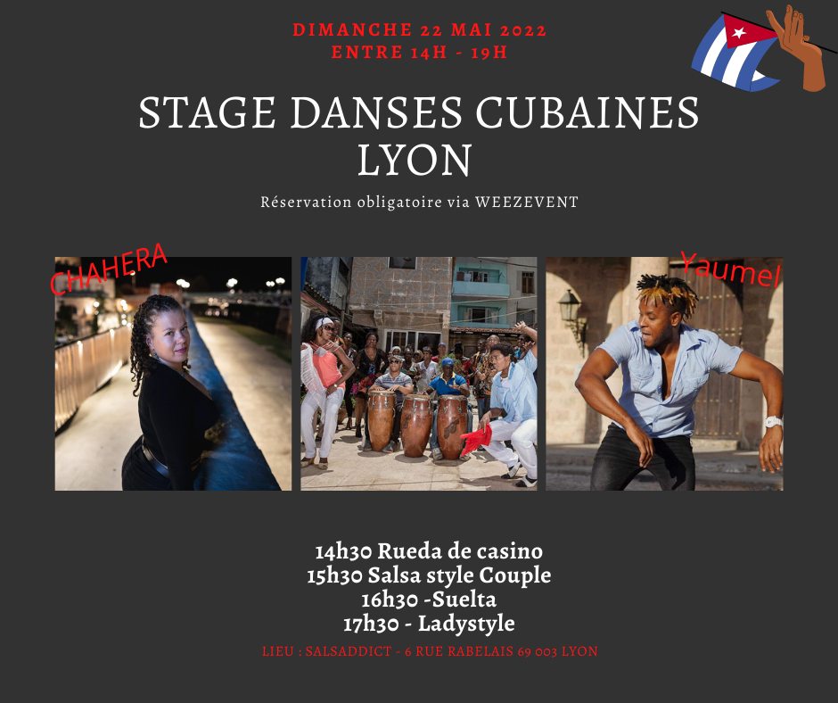 Lyon- Stage danses cubaines avec Chahera & Yaumel!