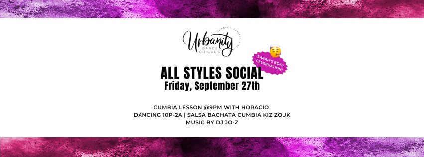 Urbanity All Styles Social + Sarah's Birthday - SEPTEMBER