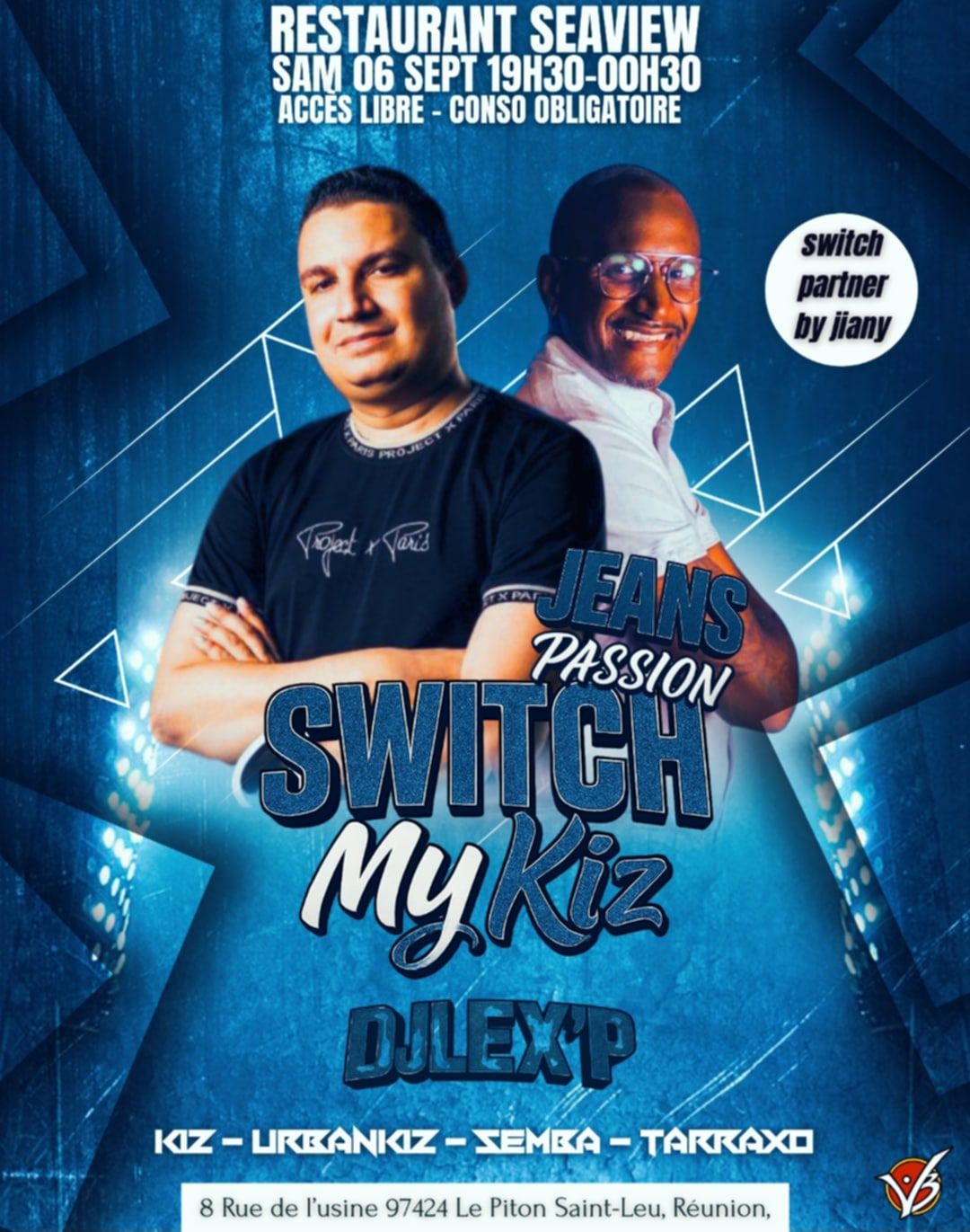 ✨️ SOIRÉE SWITCH MY KIZOMBA❤️ DJ'S LEX'P SAMEDI 06 09 GRATUIT SEAVIEW RESTAURANT ST LEU 🇷🇪✨️
