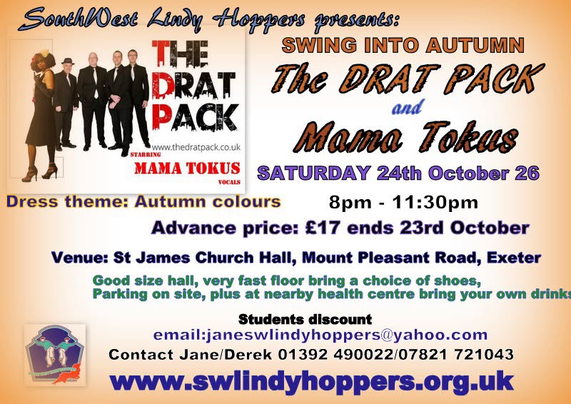 Swing Dance into Autumn with The Drat Pack and Mama Tokus