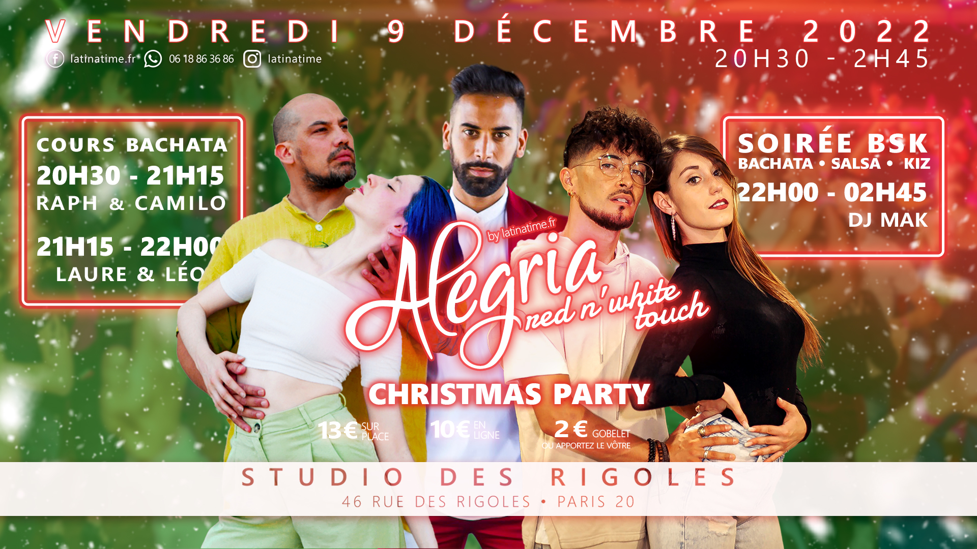 La Alegria BSK Red n'White Touch - Raph et Camilo - Laure et Léo - Dj Mak - 9 décembre 2022