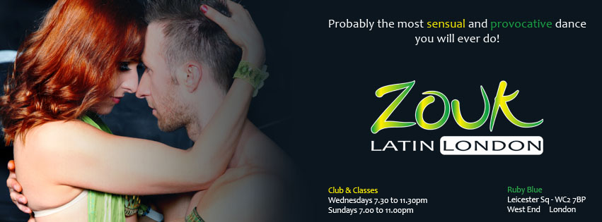 Latin Zouk ..Fantastic 3 Hour Workshop from 5.30pm.....Other classes 7pm..... Club 8.30p Buy you full Congress Pass Sunday @ a Discount!!