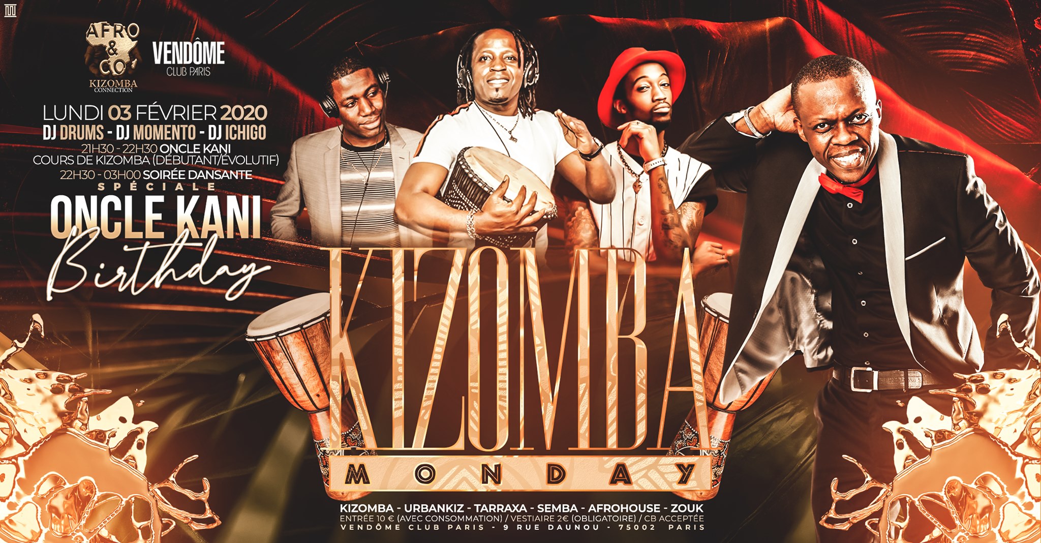 Monday Kizomba Vendôme Club Paris Special Oncle Kani Birthday