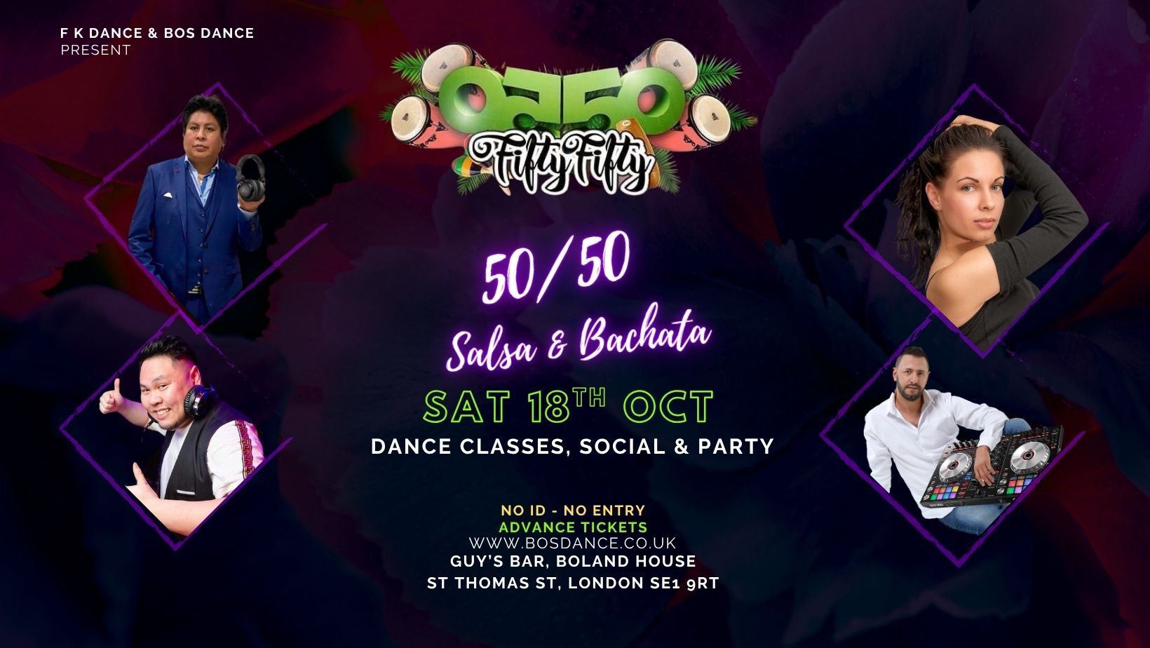 5050 Salsa & Bachata: GUYS BAR 2 ROOMS!