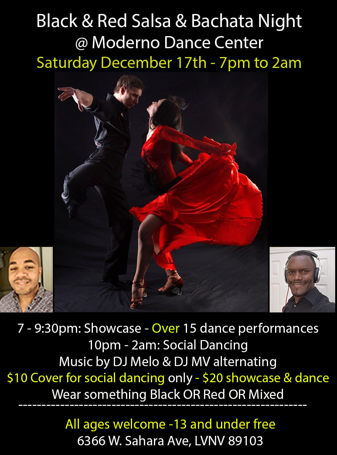 Black & Red Salsa Bachata Social