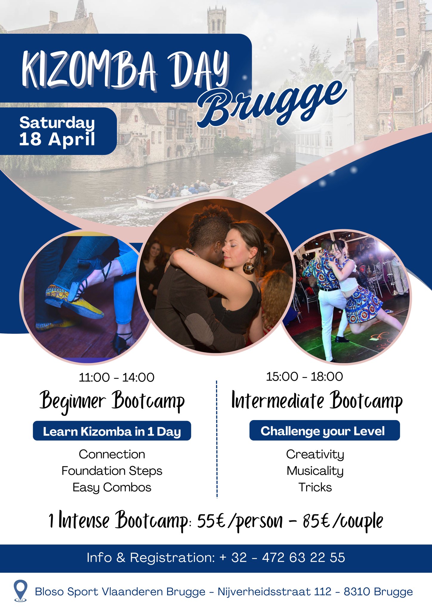 Kizomba Day Brugge - Intense Beginner & Intermediate Bootcamp