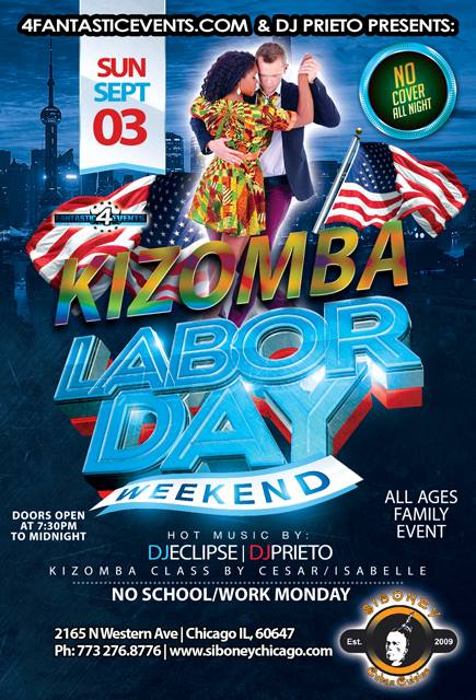 LABOR DAY Kizomba Sundays - No Cover, DJ Eclipse, Ken Nelly