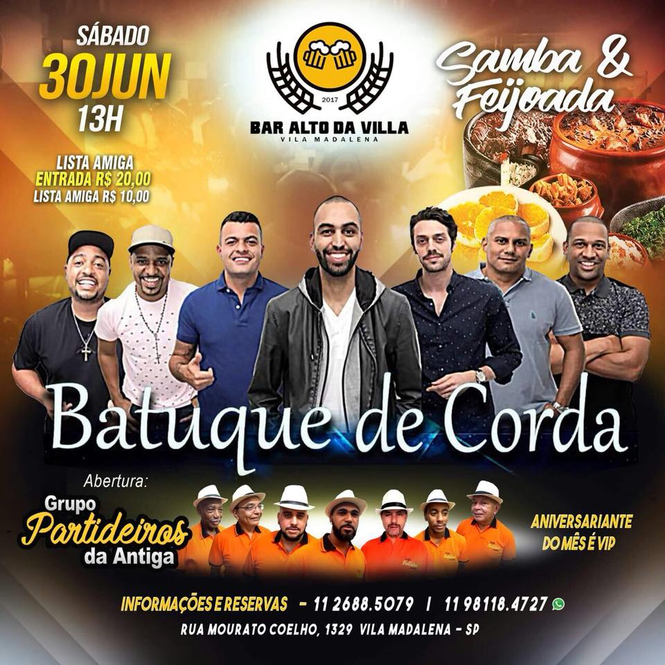 Samba & Feijoada com Batuque de Corda e Partideiros da Villa