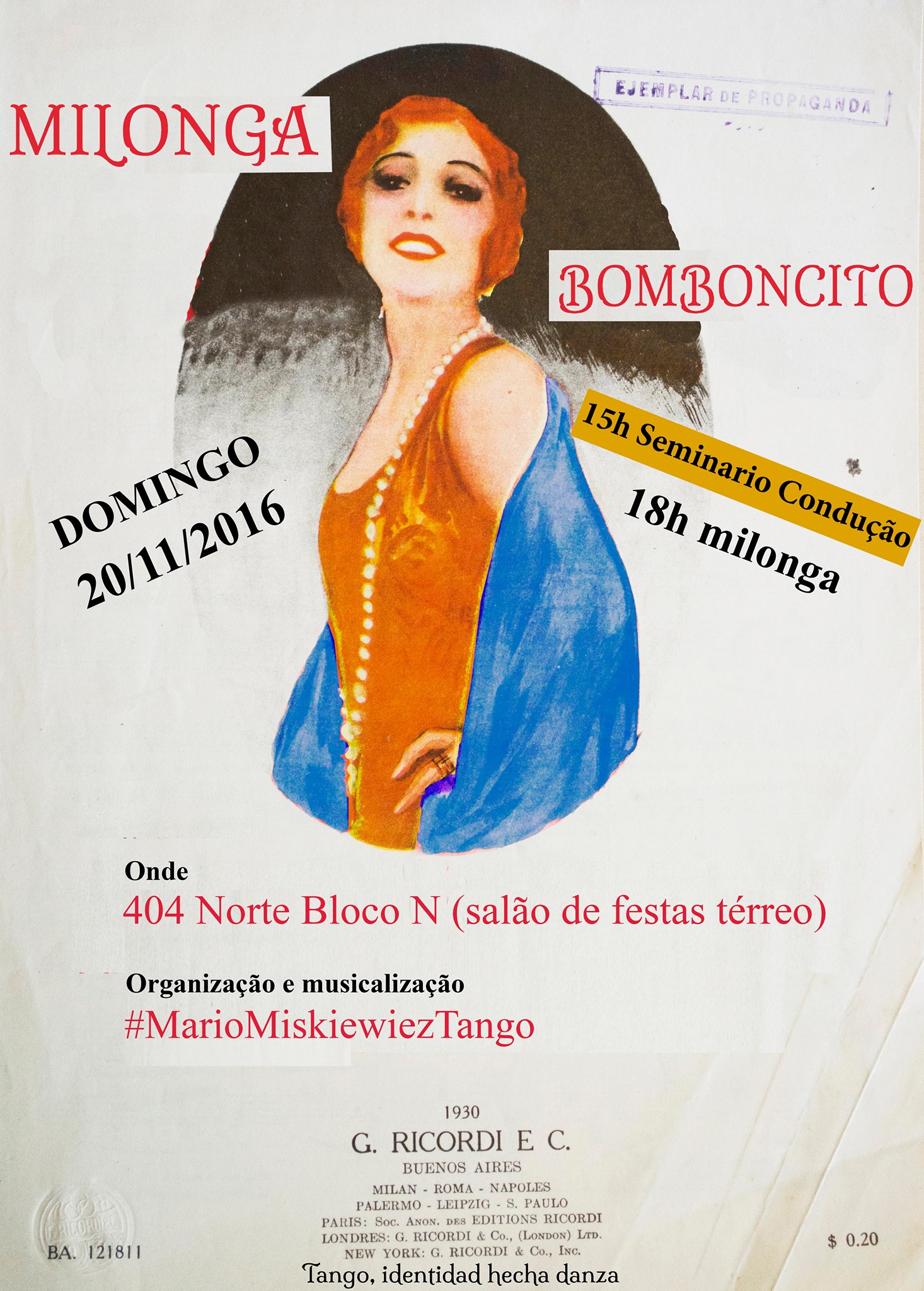 Milonga Bomboncito - Festa de tango na 404