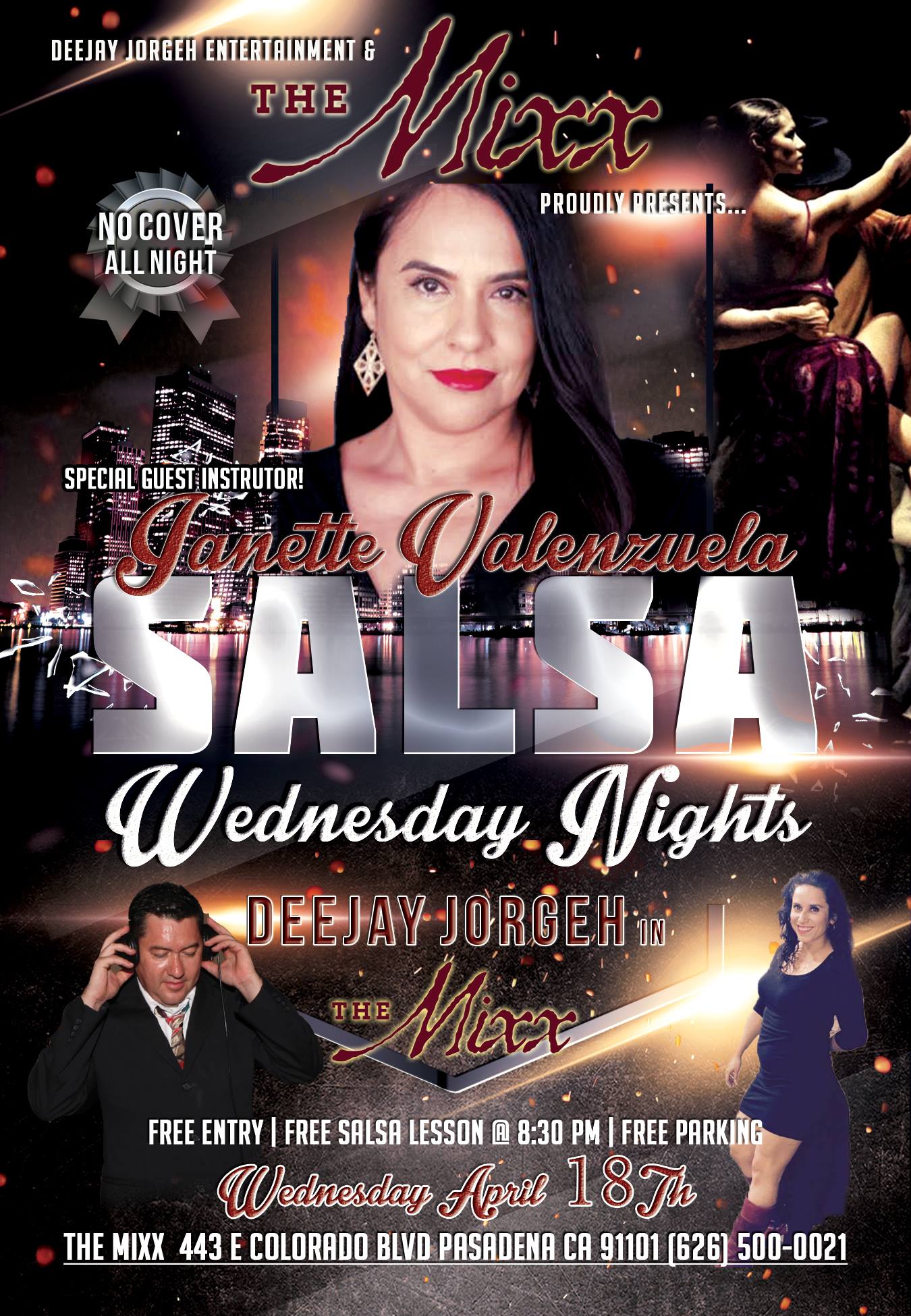 Salsa wednesdays with dejay jorgeh in the mixx in pasadena!