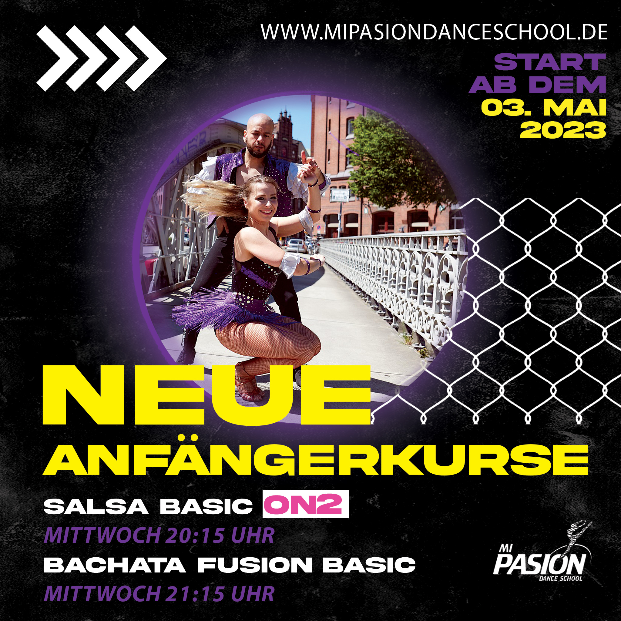 Neue Anfängerkurse - Salsa on2 & Bachata