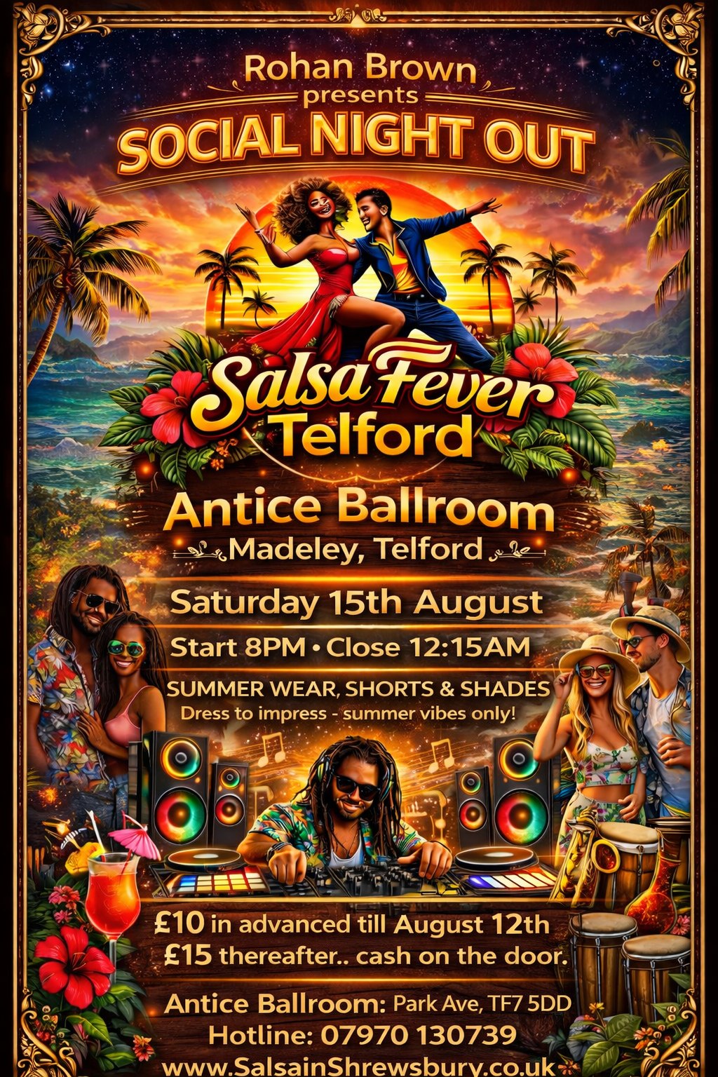 ROHAN BROWN PRESENTS: ANSTICE BALLROOM, Social Night Out:: Summer Wear, Shorts Shades & Beach Wear.
