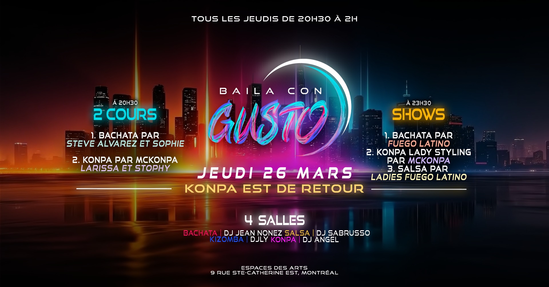 Baila Con Gusto MTL 💜 26 MARS (Konpa est de Retour)