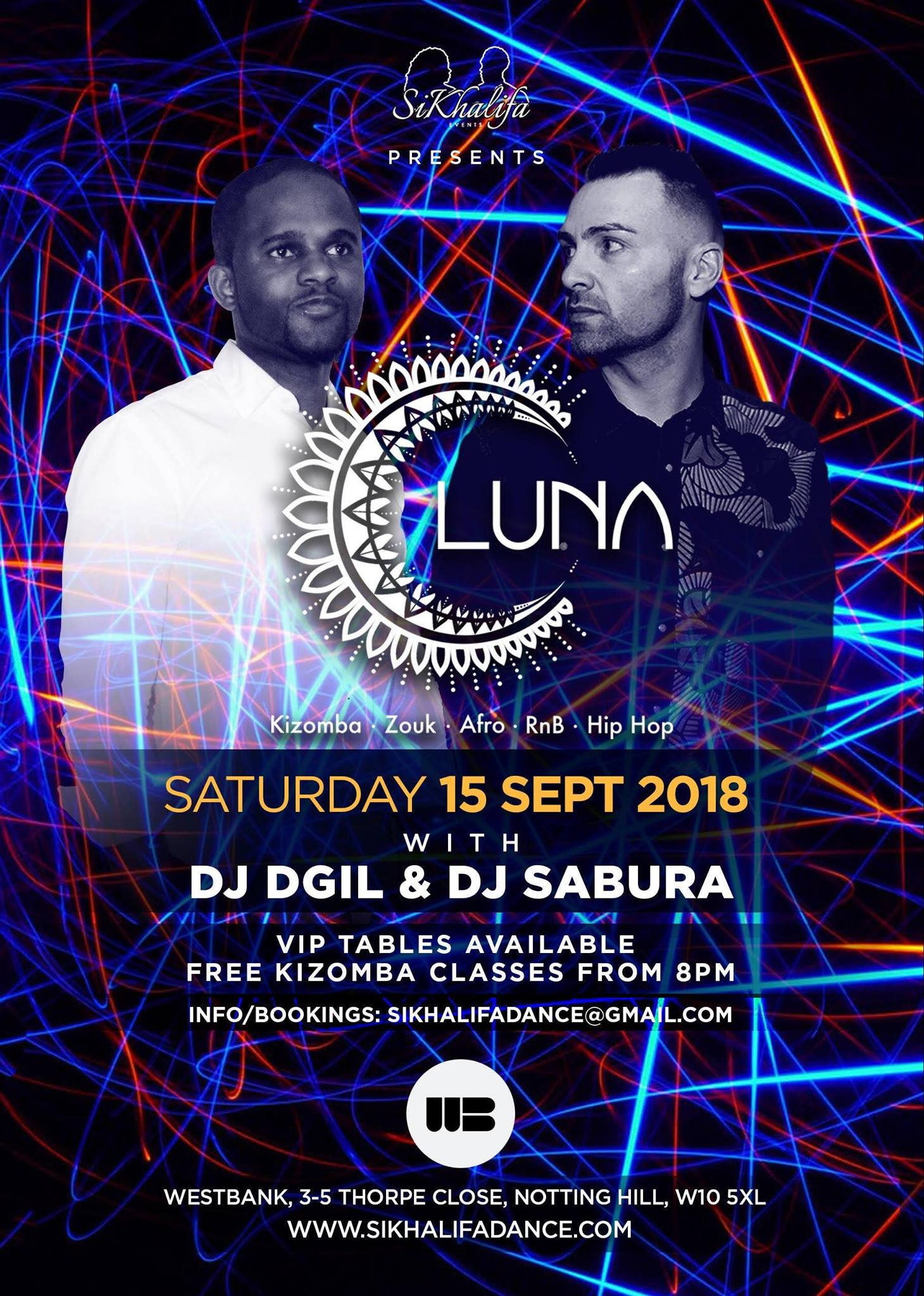 LUNA - Sat 15 Sept - The Night of Music, Dance & Entertainment
