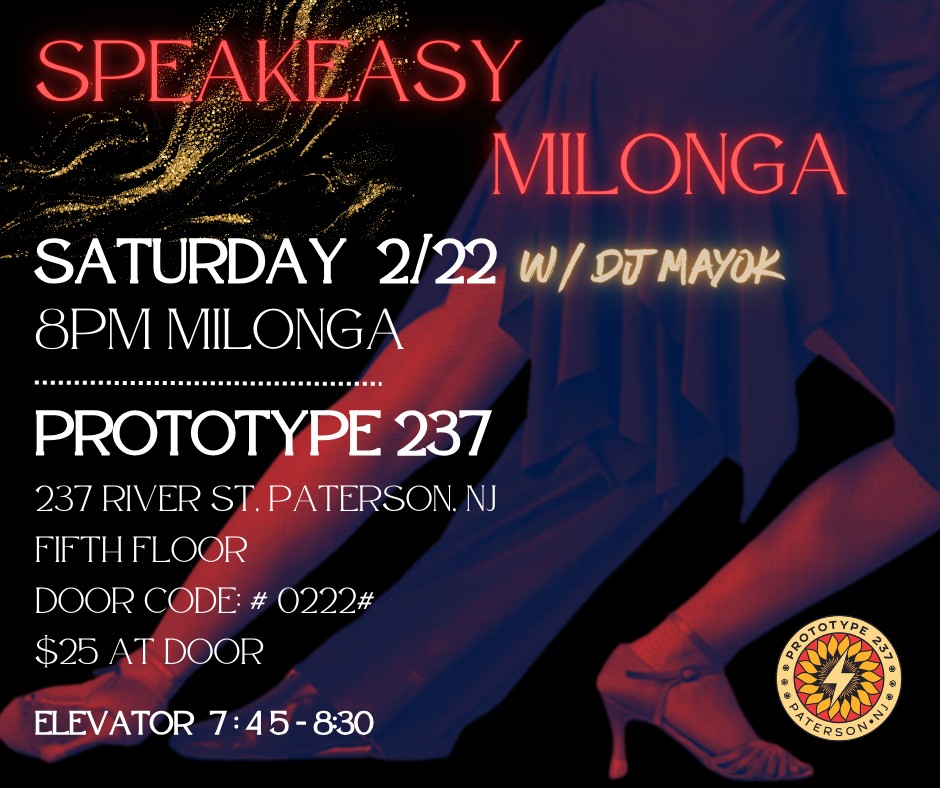 Speakeasy Milonga: Feb 22 w DJ MayoK