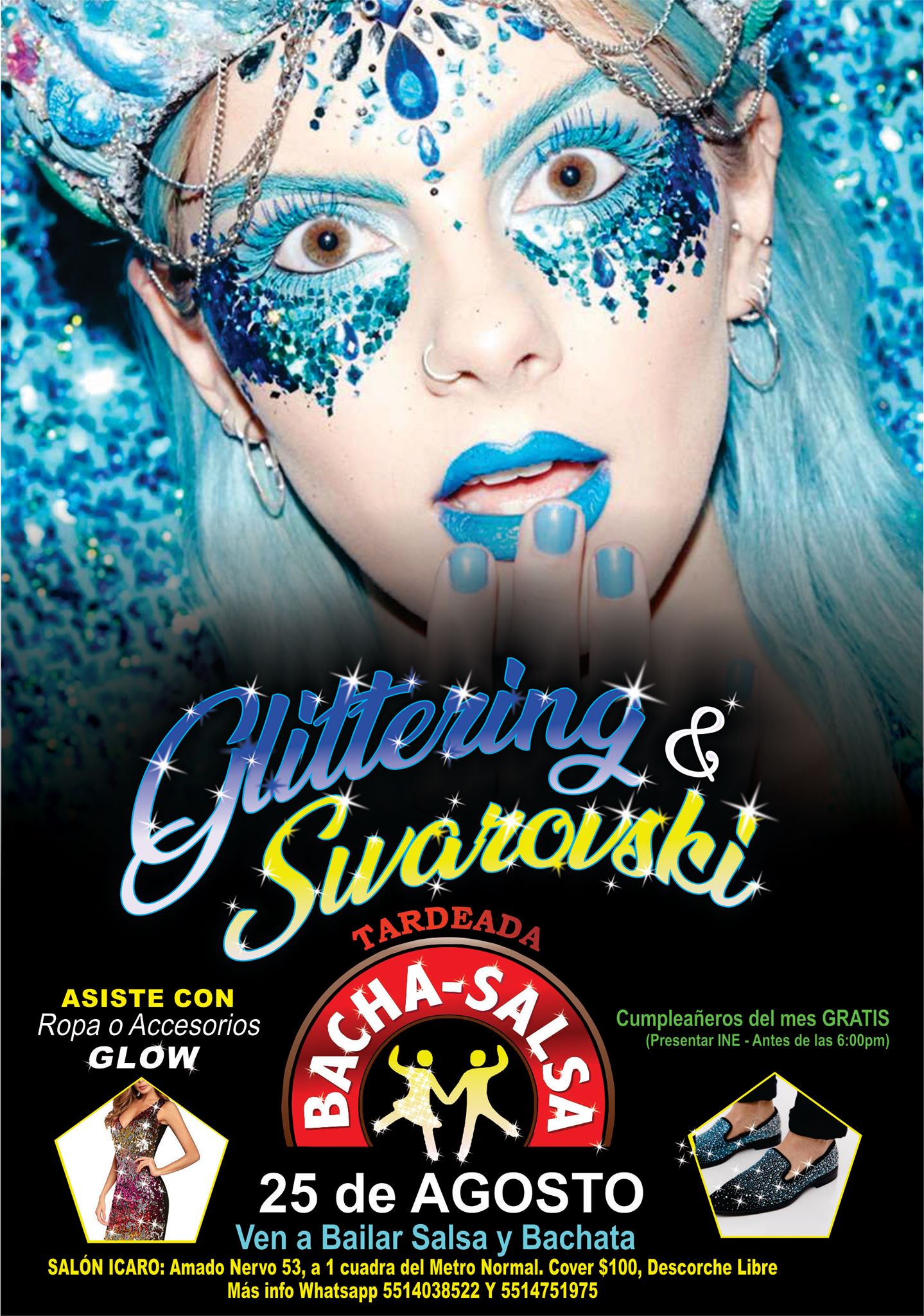 Tardeada Bacha-Salsa Glitter Domingo 25 de Agosto