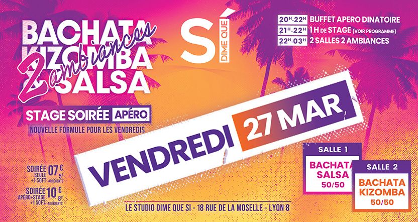 Soirée 𝘽𝙆𝙎 ▶️ Bachata Kizomba Salsa