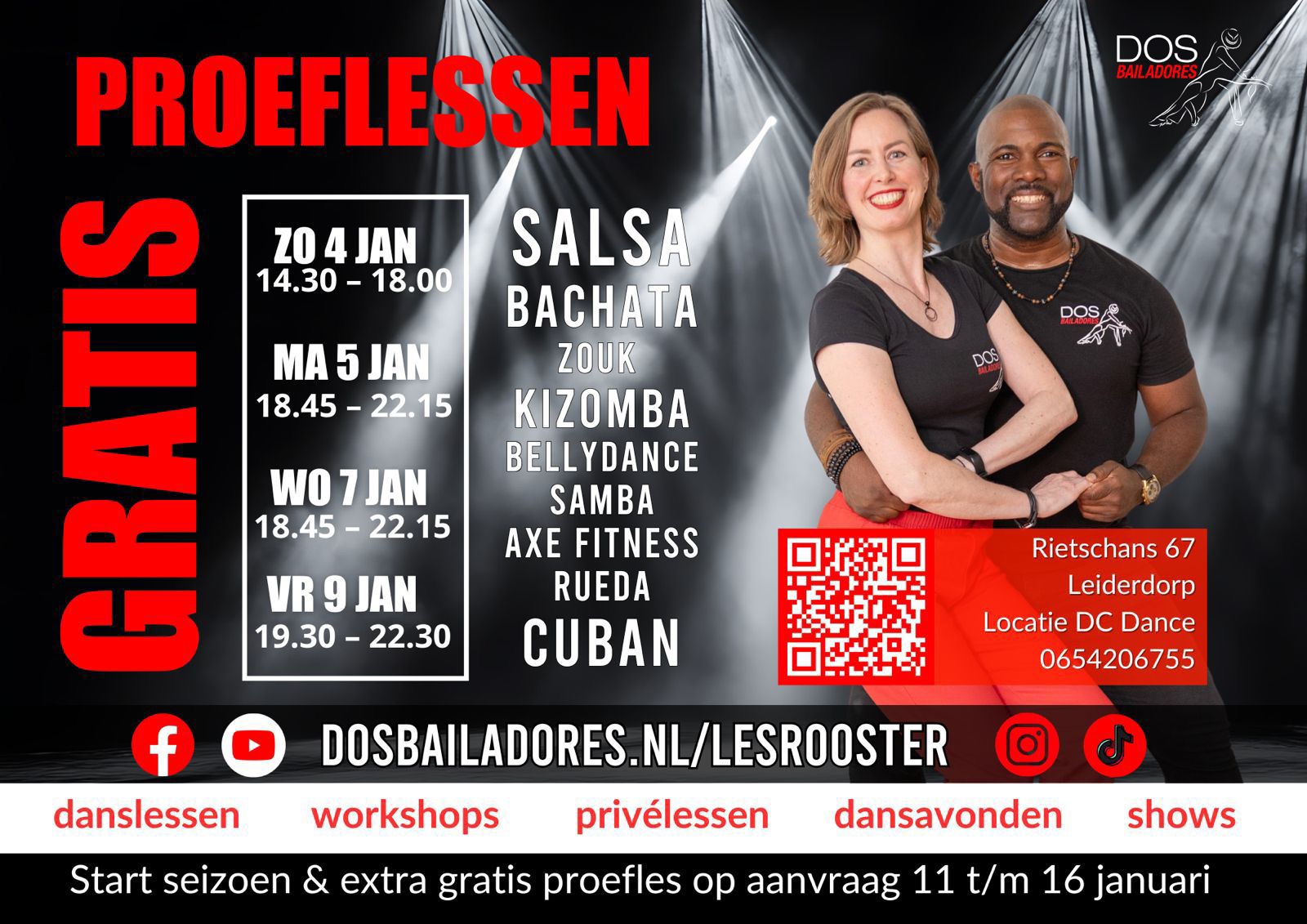 Dos Bailadores gratis proeflessen en demo's (open dagen)