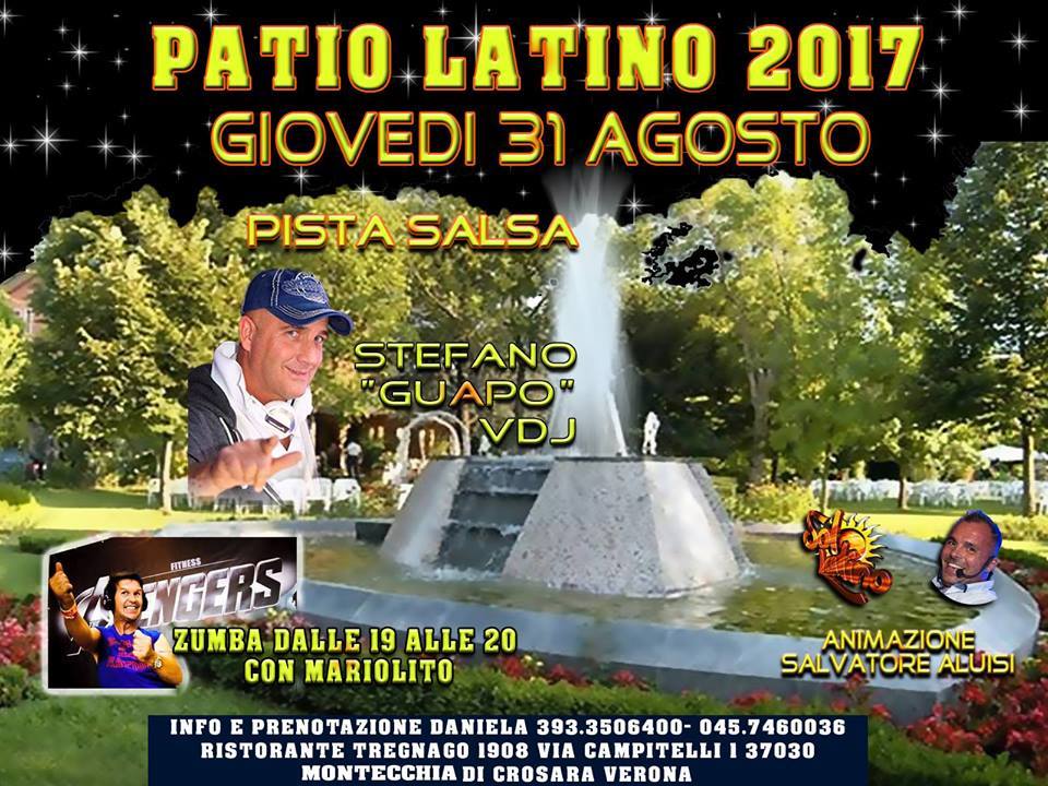 Giovedì 31 Agosto PATIO Latino al Ristorante Tregnago 1908