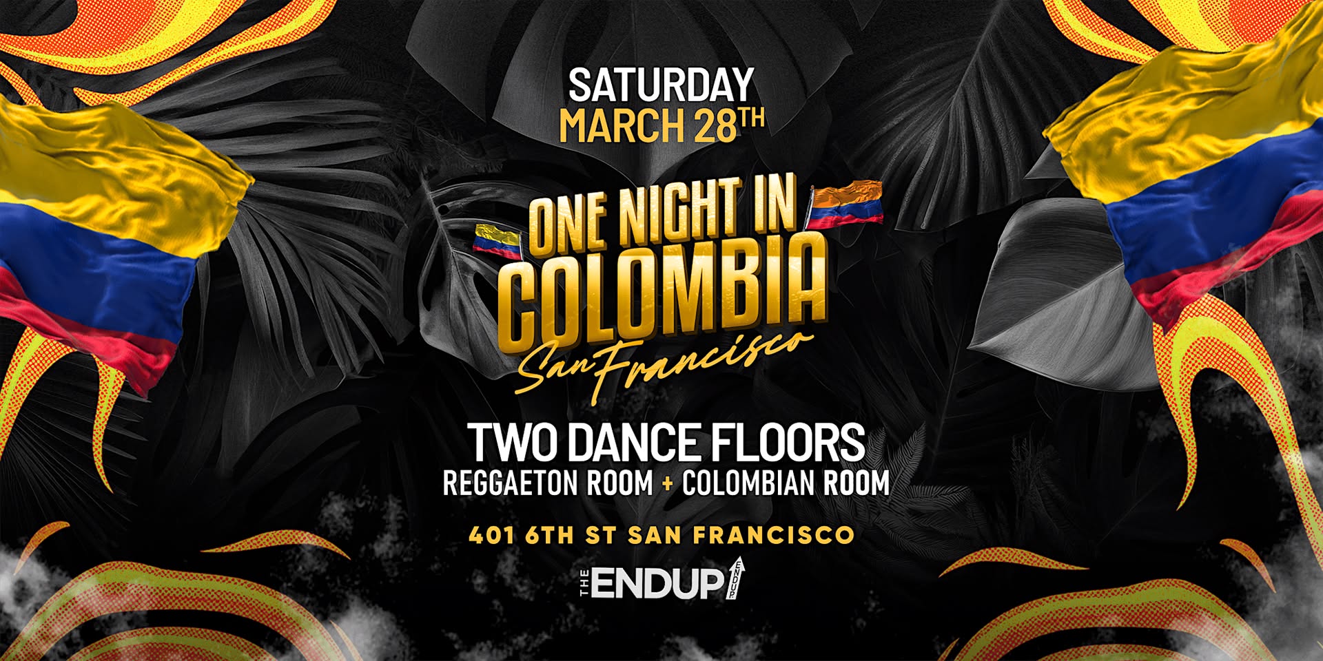 "ONE NIGHT IN COLOMBIA" TWO DANCE FLOORS SAN FRANCISCO