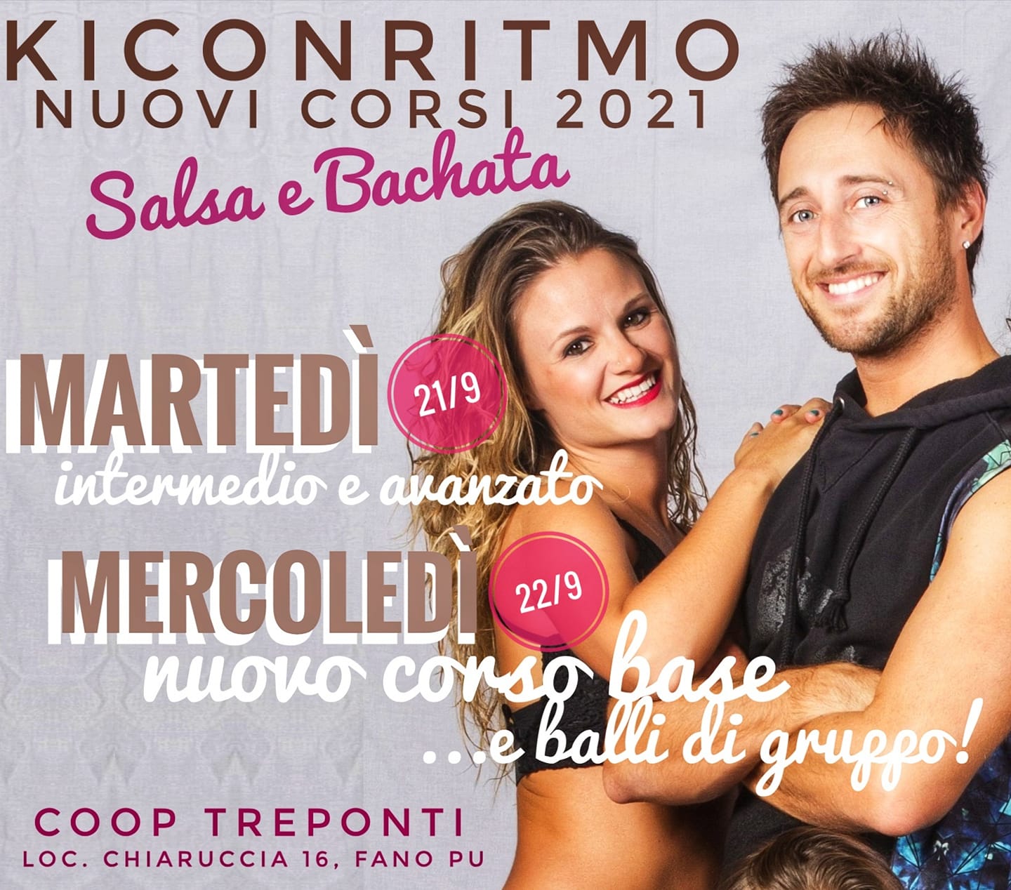 NUOVO CORSO SALSA, BACHATA E BALLI DI GRUPPO PER PRINCIPIANTI E NON..