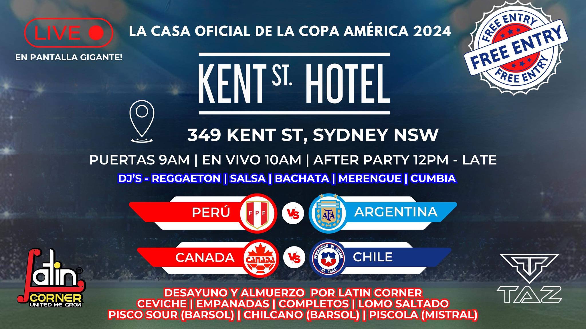 Chile vs Canada & Peru vs Argentina