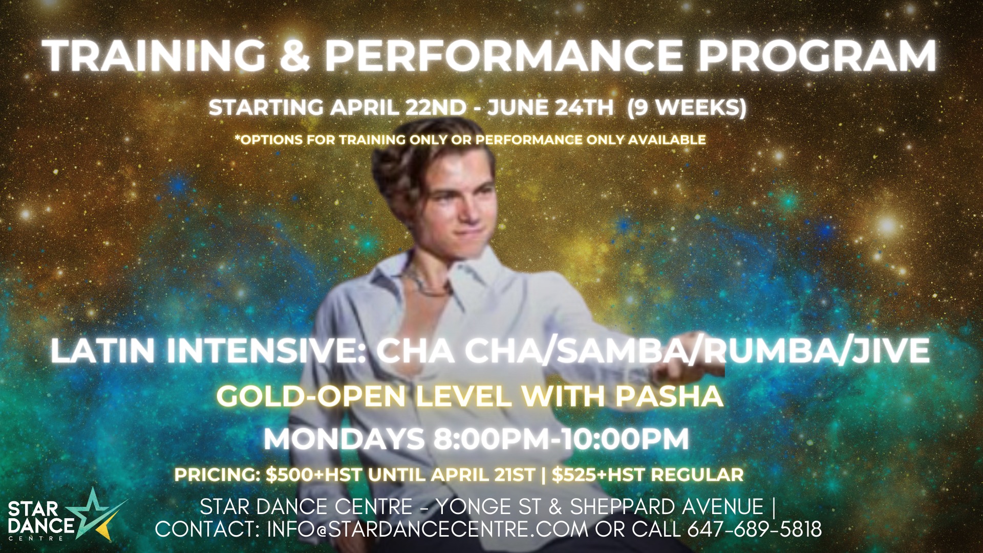 Latin Intensive Training & Performance Program: Cha Cha Samba Rumba Jive with Pasha