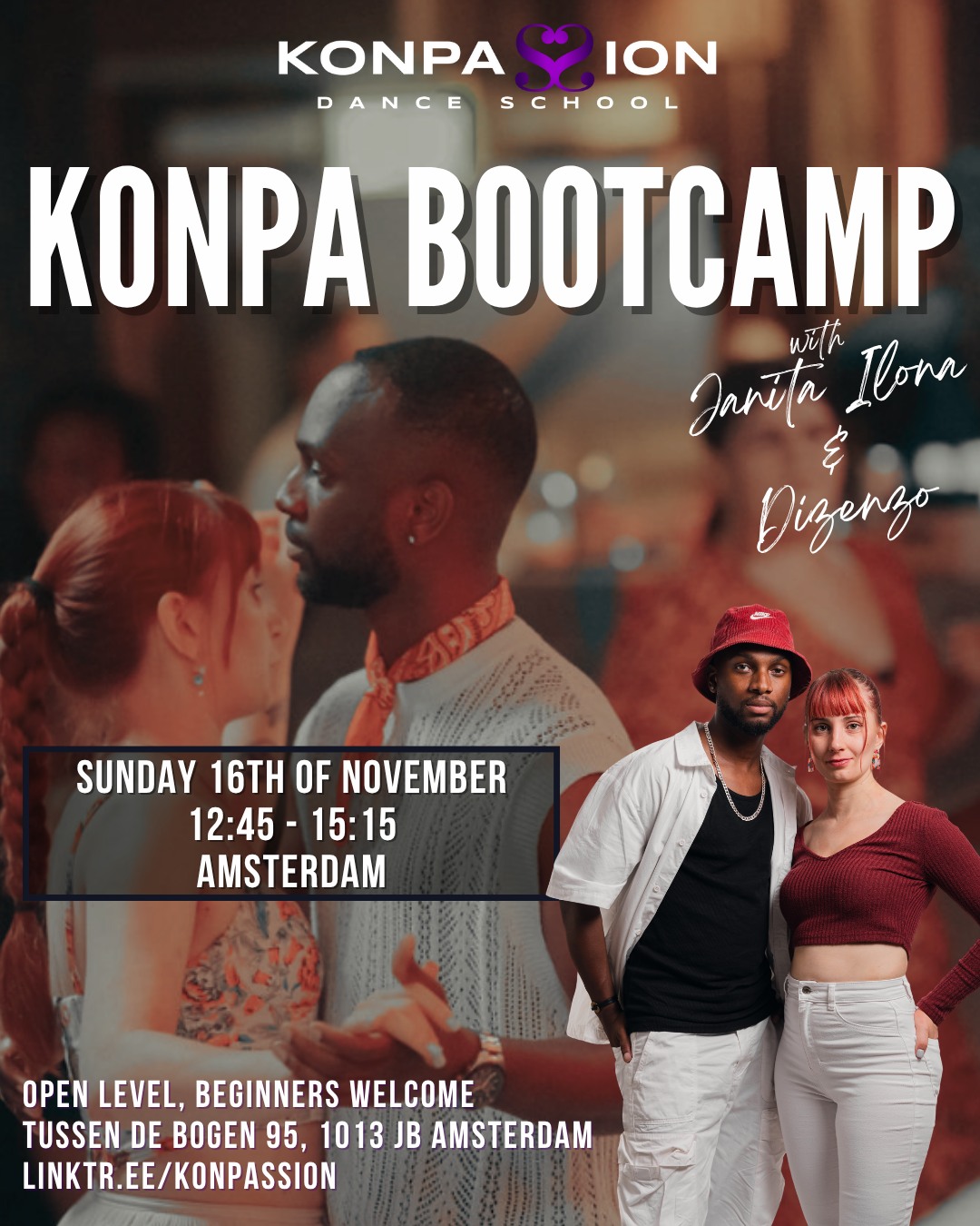 Amsterdam Konpa Bootcamp with Janita Ilona & Dizenzo