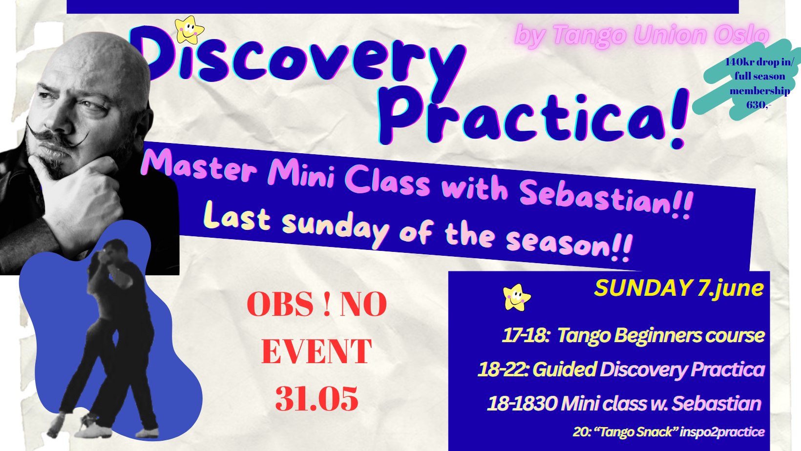 7.june Discovery Practica w. Sebastian de la Vallina (last of the season!!)