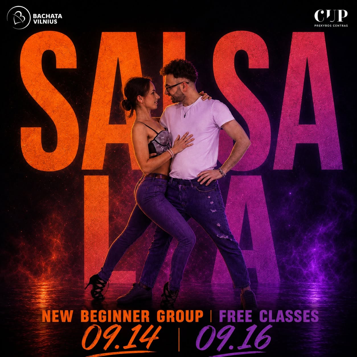 Nauja SALSA LA pradedančiųjų grupė 💜 Nemokamos pamokos
