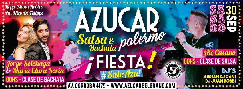 Descuento! Sábado 30 09! Salsa & Bachata! Fiesta SaleAzu!