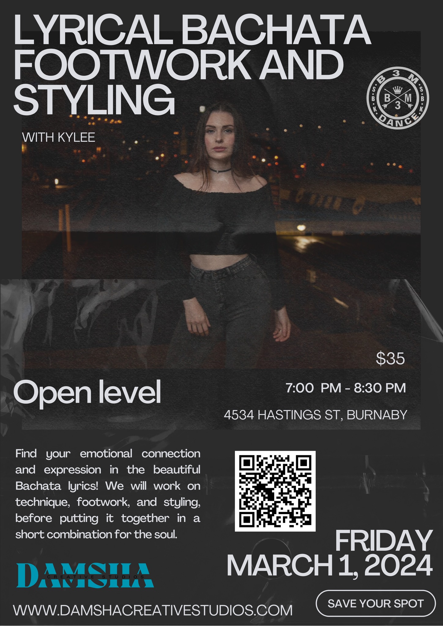 Lyrical Bachata Footwork and Styling - Open Level