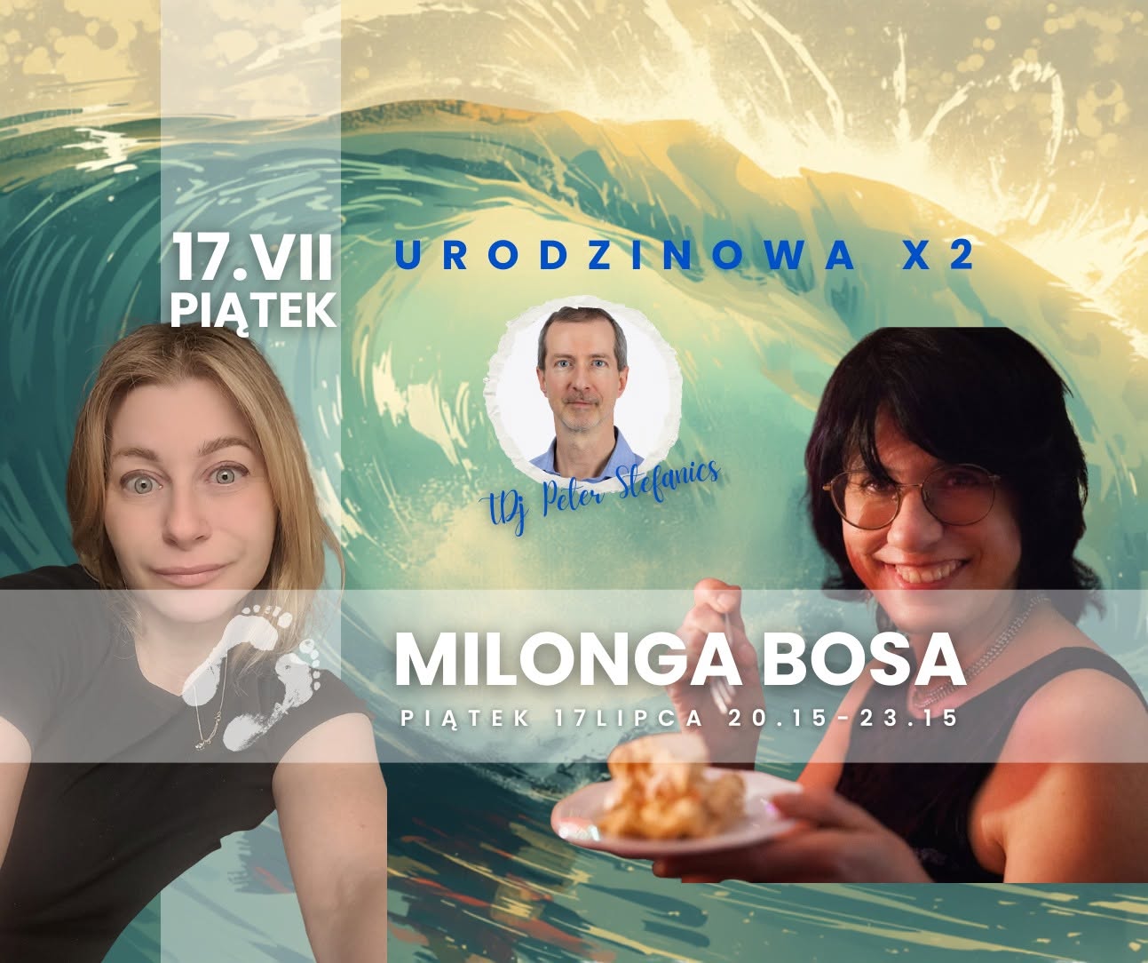 Piątkowa Milonga Bosa urodzinowa Beaty L. i Ani K., TDJ Peter Stefanics