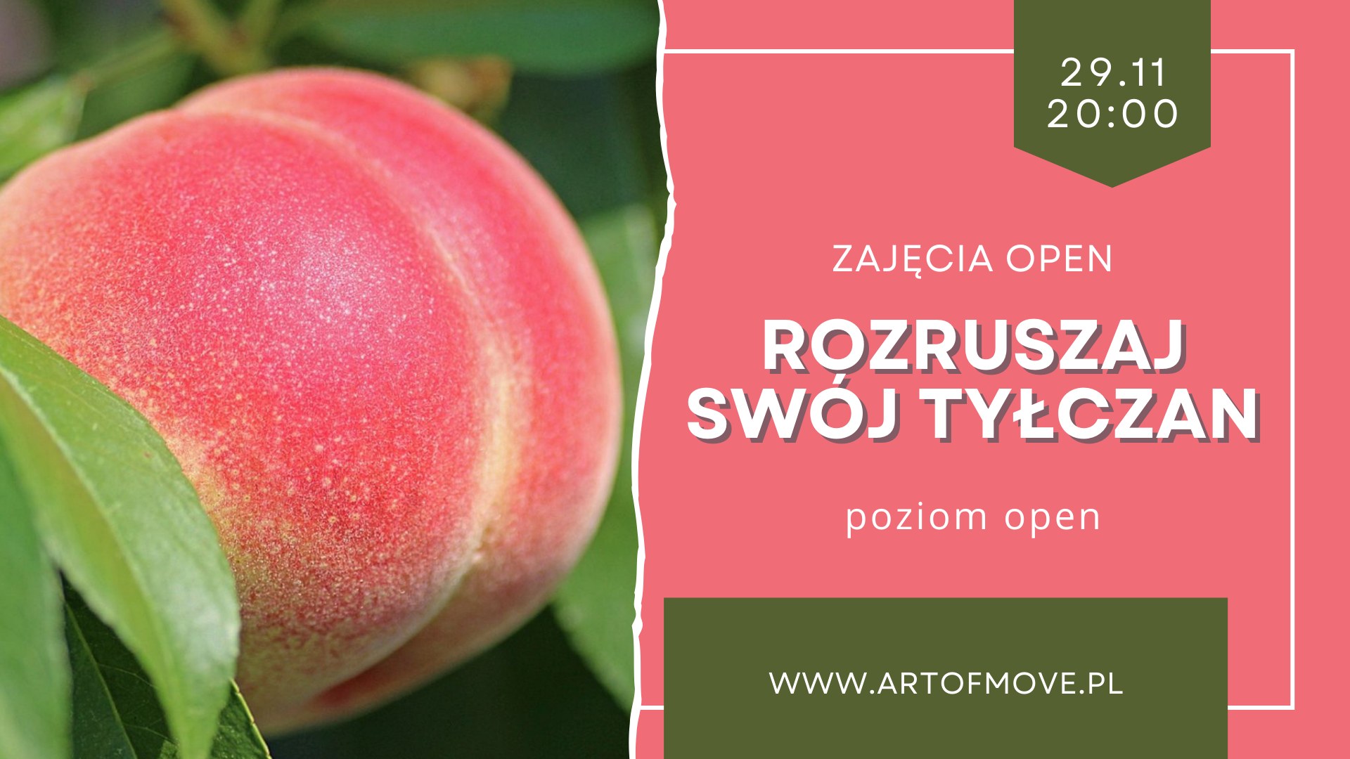 Rozruszaj swój TYŁCZAN - zajęcia open 29.11 Art of Move