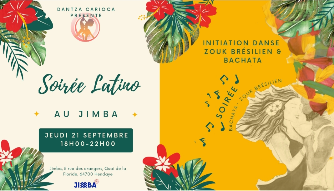 Soirée Bachata et Zouk brésilien au JIMBA -HENDAYE-