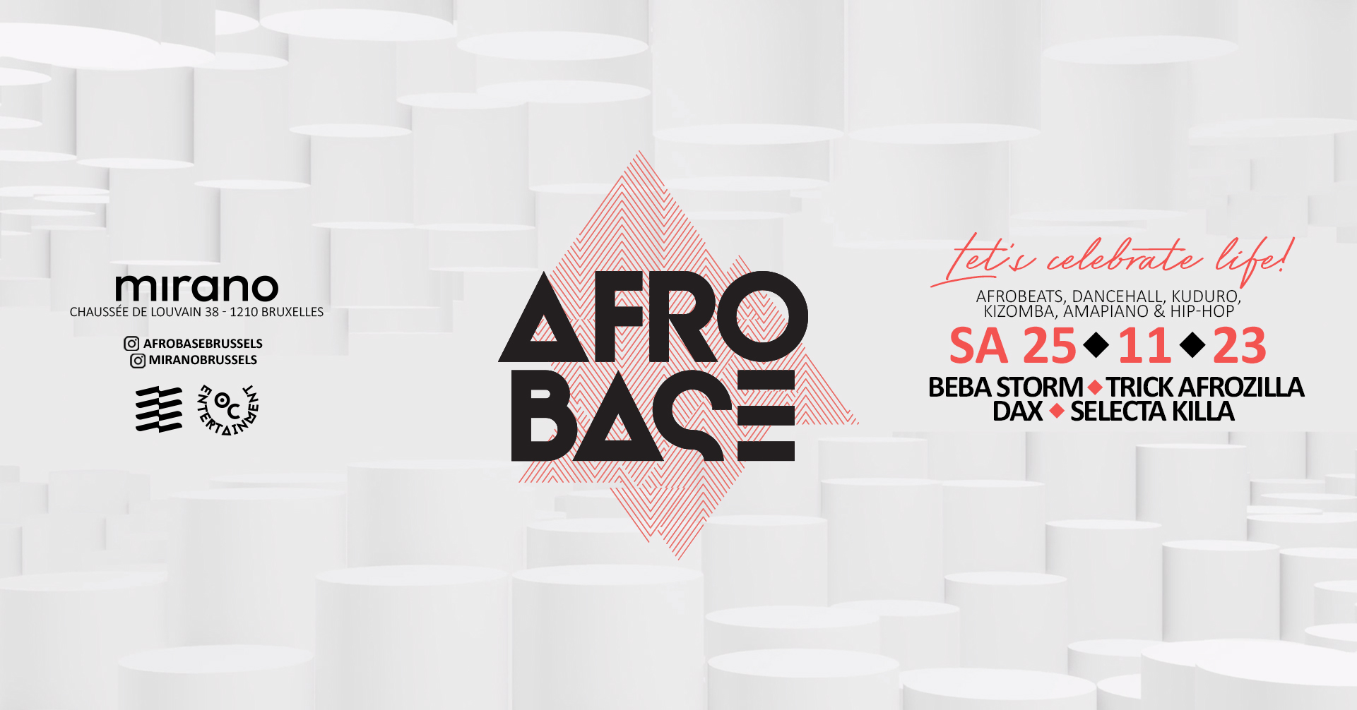 Afrobase • SAT 25.11 • MIRANO Brussels!