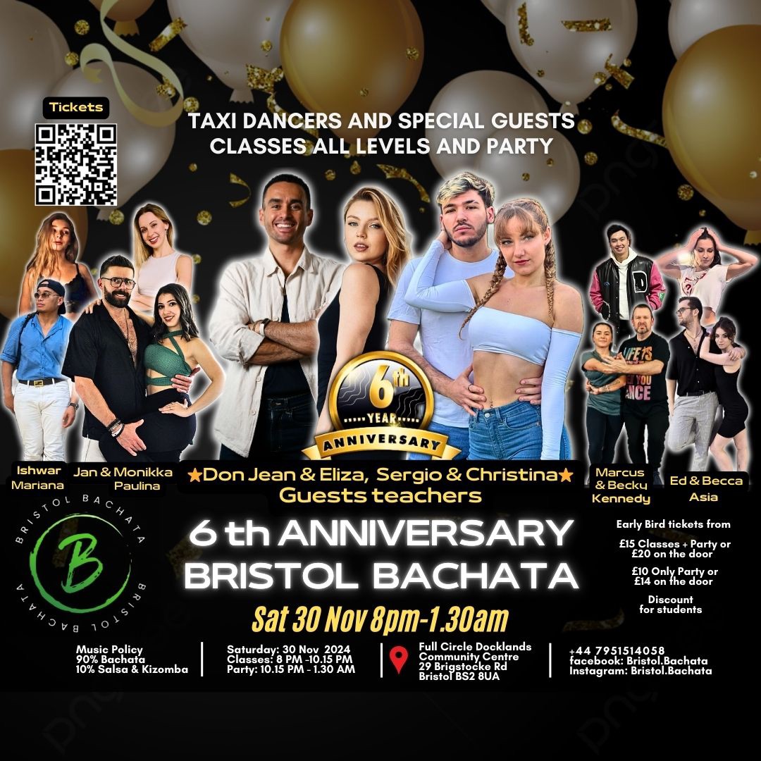 🥳🥂6th Anniversary ★ Bristol Bachata Special Party @BS28UA 🏆 European Champ guests! ⭐