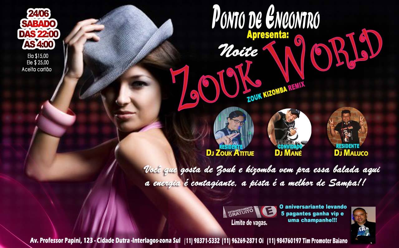 Ponto de Encontro apresenta Noite Zouk World!