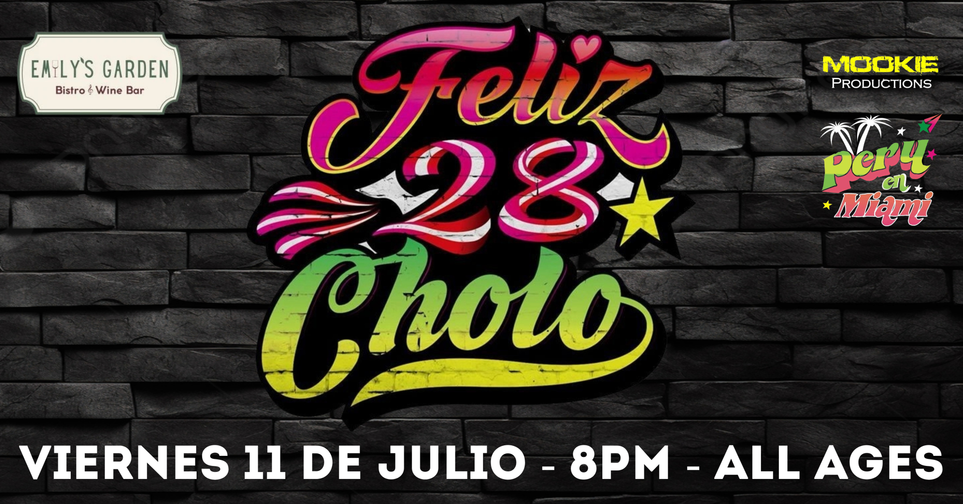 FELIZ 28 CHOLO - Peruvian Indepence Day Party in Ft. Lauderdale - ALL AGES