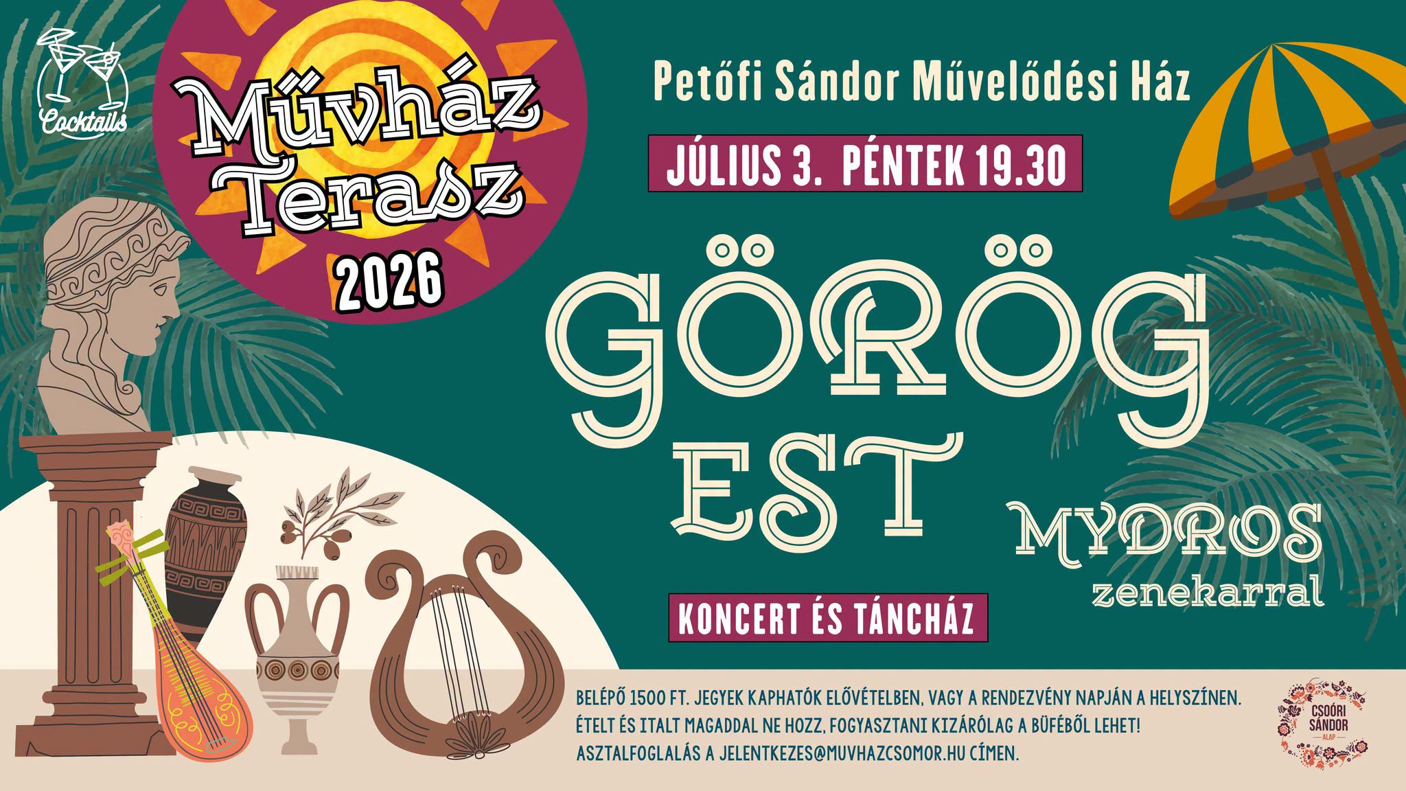 Görög Terasz a Mydros zenekarral
