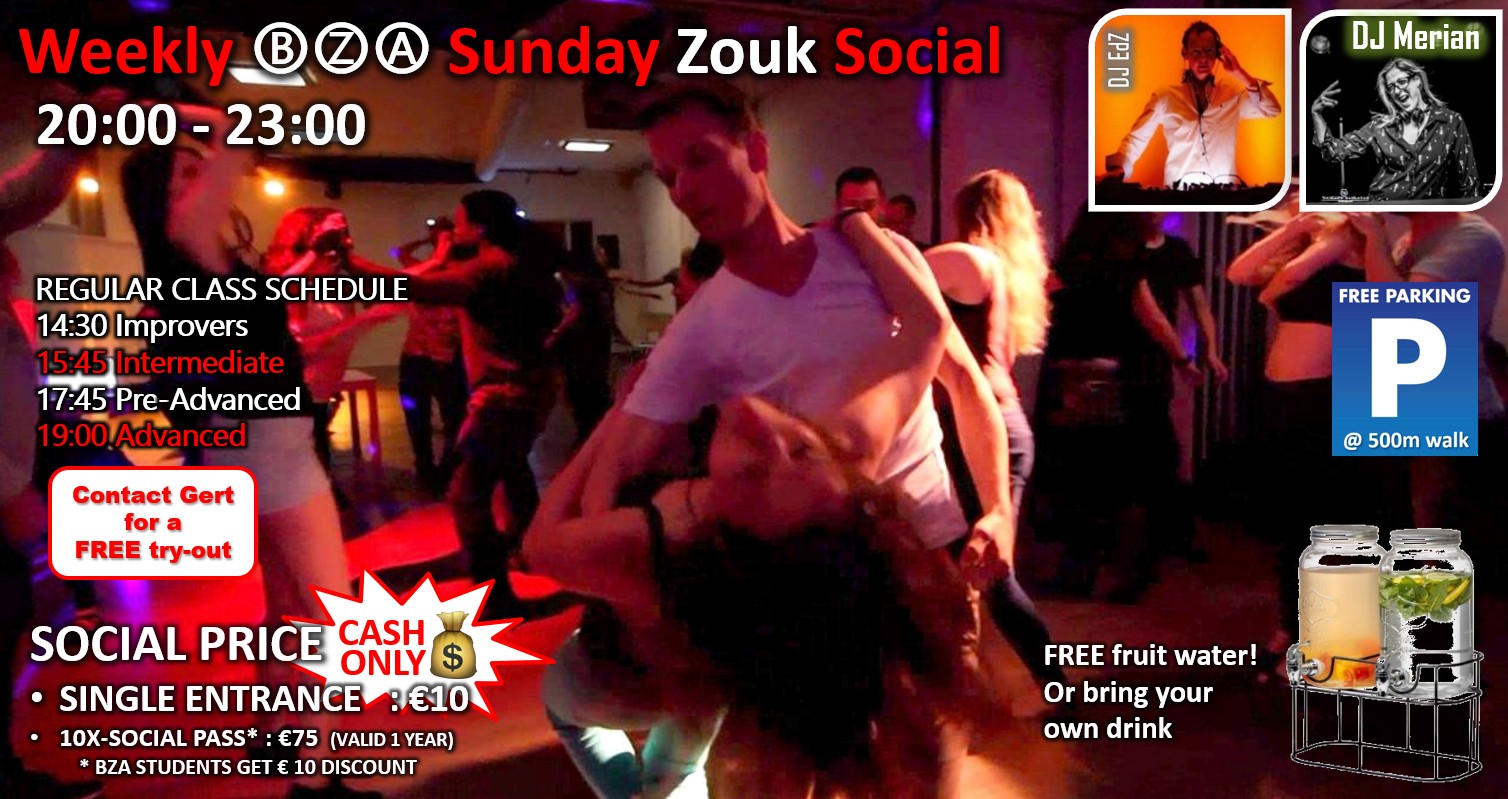β·ββΆ Sunday Zouk Social - May 17 - Your Weekly Zouk Vitamins!