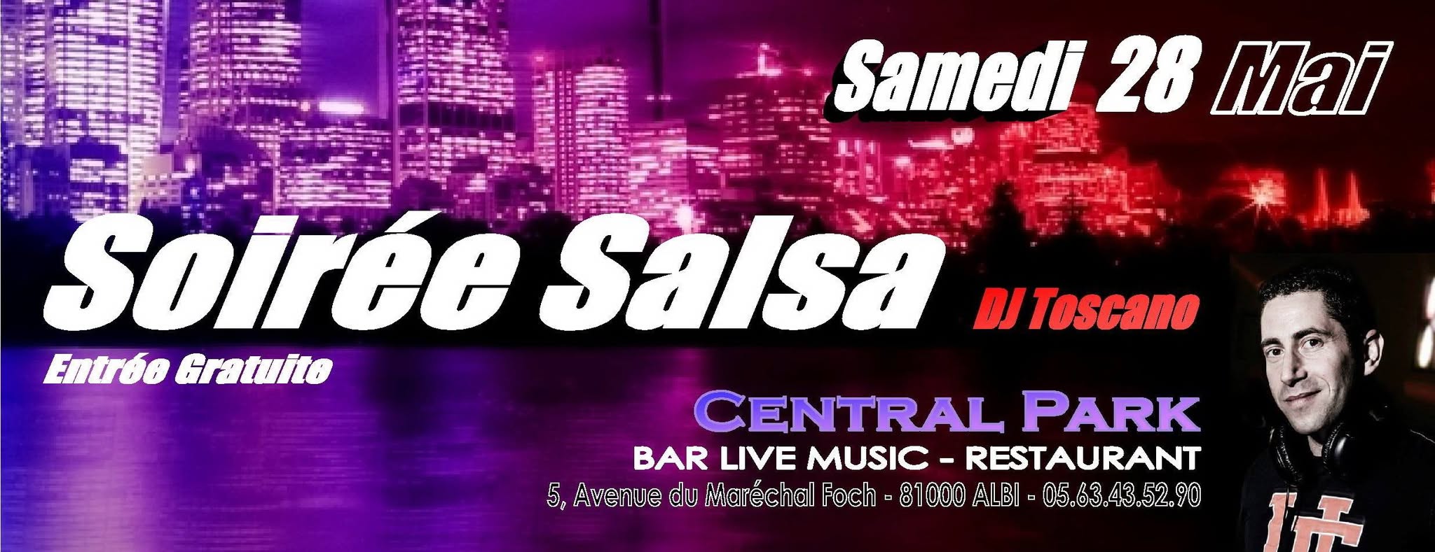 Soirée SALSA au Central Park SAMEDI 28 MAI