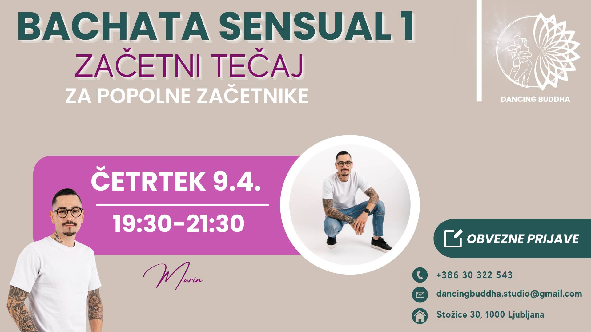 BACHATA SENSUAL 1-VPIS V ZAČETNI TEČAJ