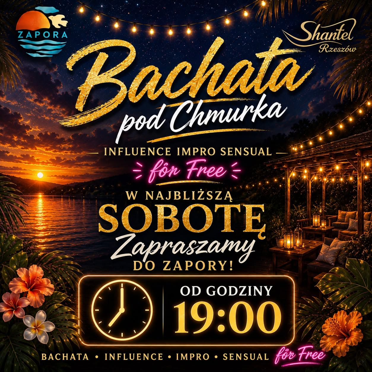 🌴 Bachata pod Chmurką 20 czerwca godz. 19:00 🌴Zapora Shantel
