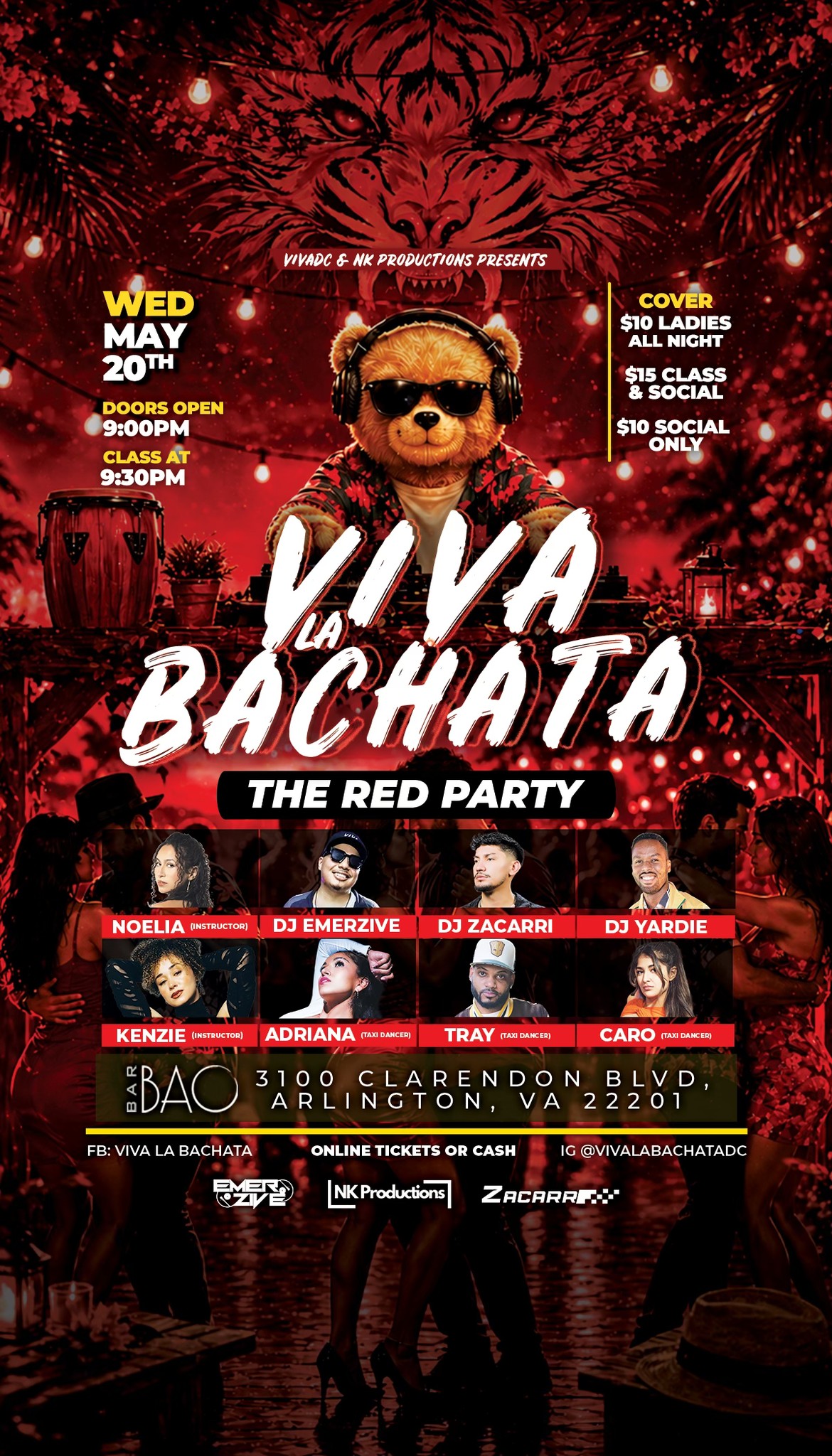 🔴Viva La Bachata Wednesday Social - The RED Party🔴